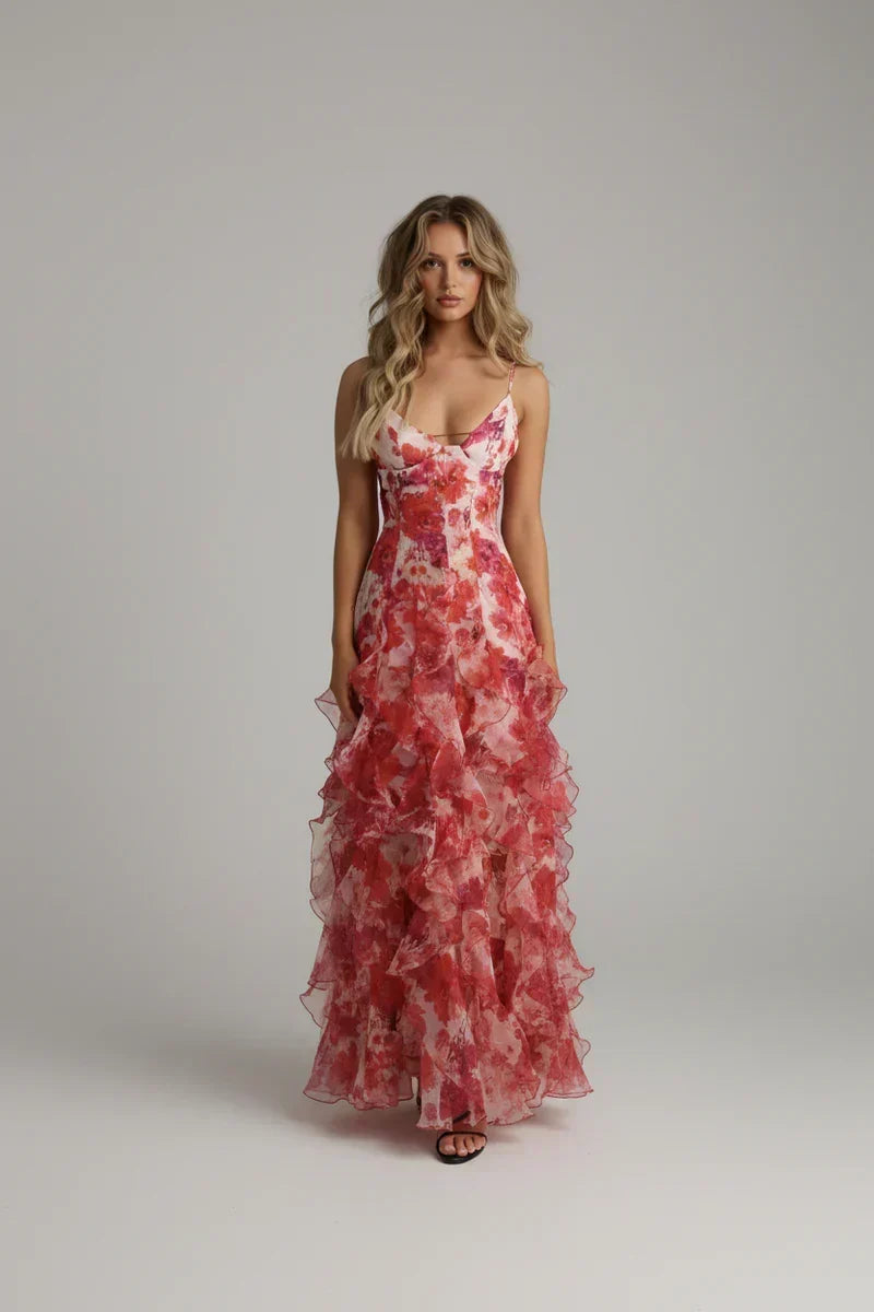 Gabrielle • Vestido Ruffle maxi