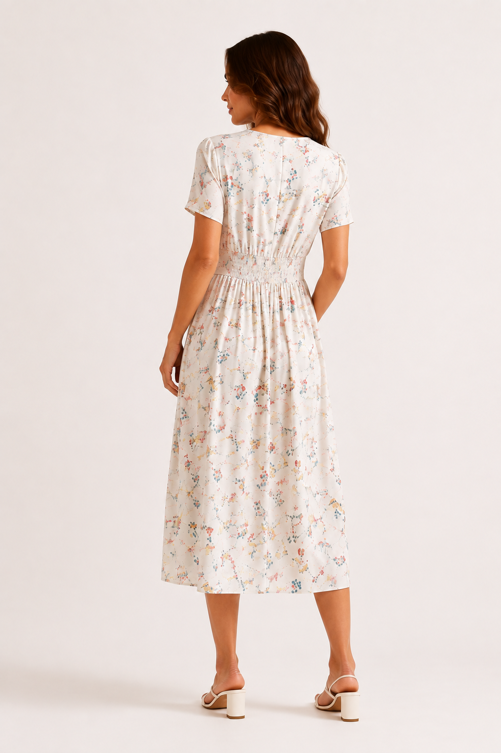 Azalea · Vestido Midi Floral de Cintura Cruzada