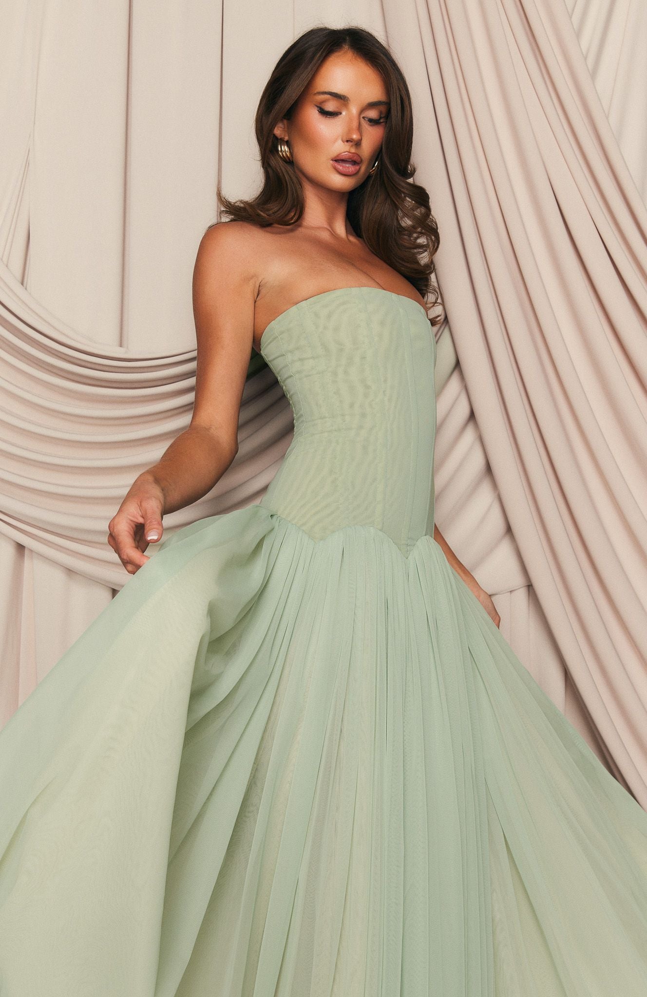 Zaida • Vestido Maxi Menta