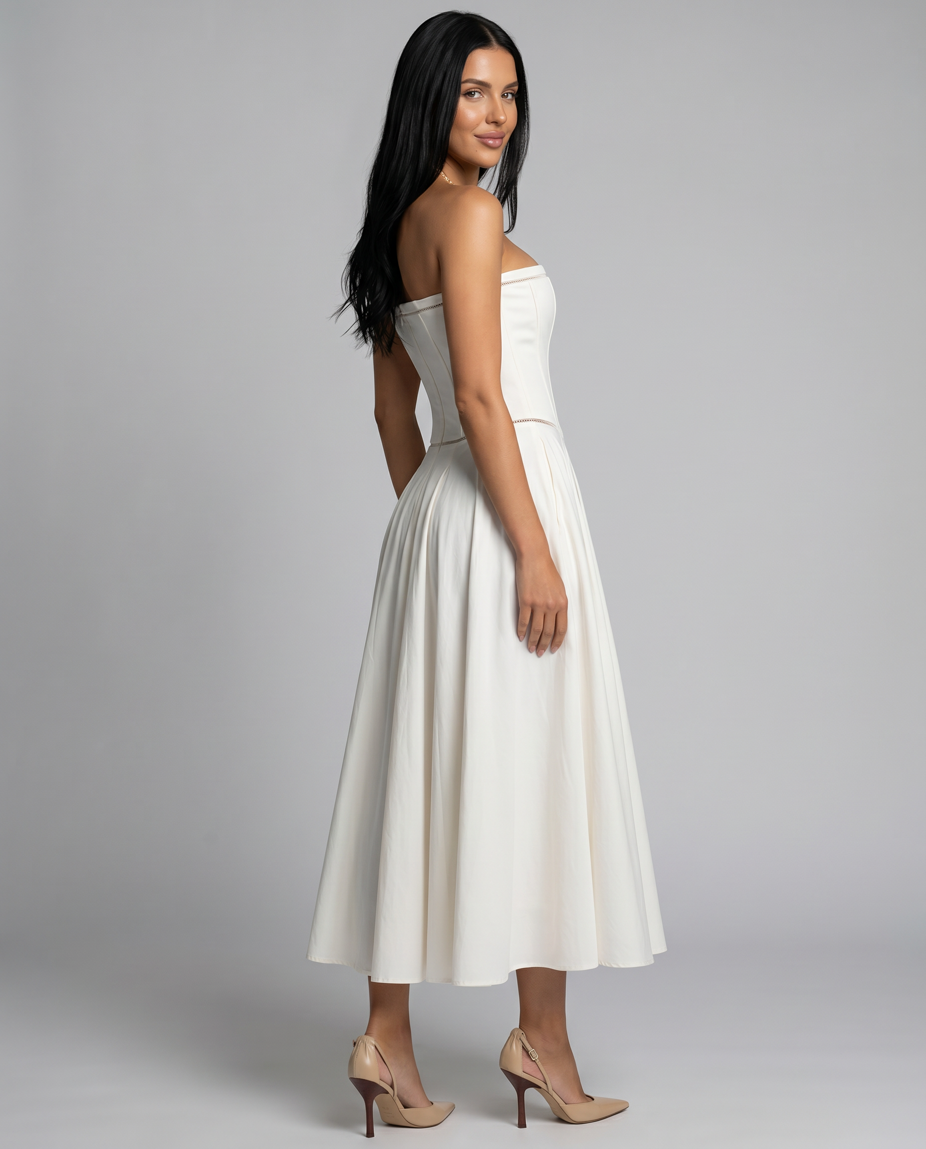 Deanne • Vestido Maxi Sin Mangas con Cuerpo de Corsé