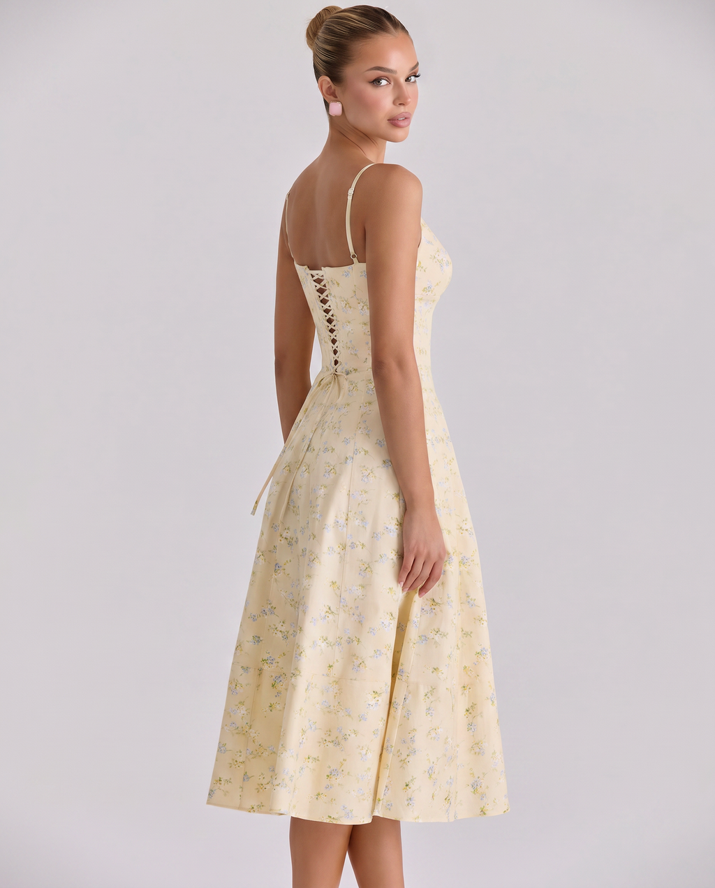 Robyn • Vestido Midi con Espalda Lazo