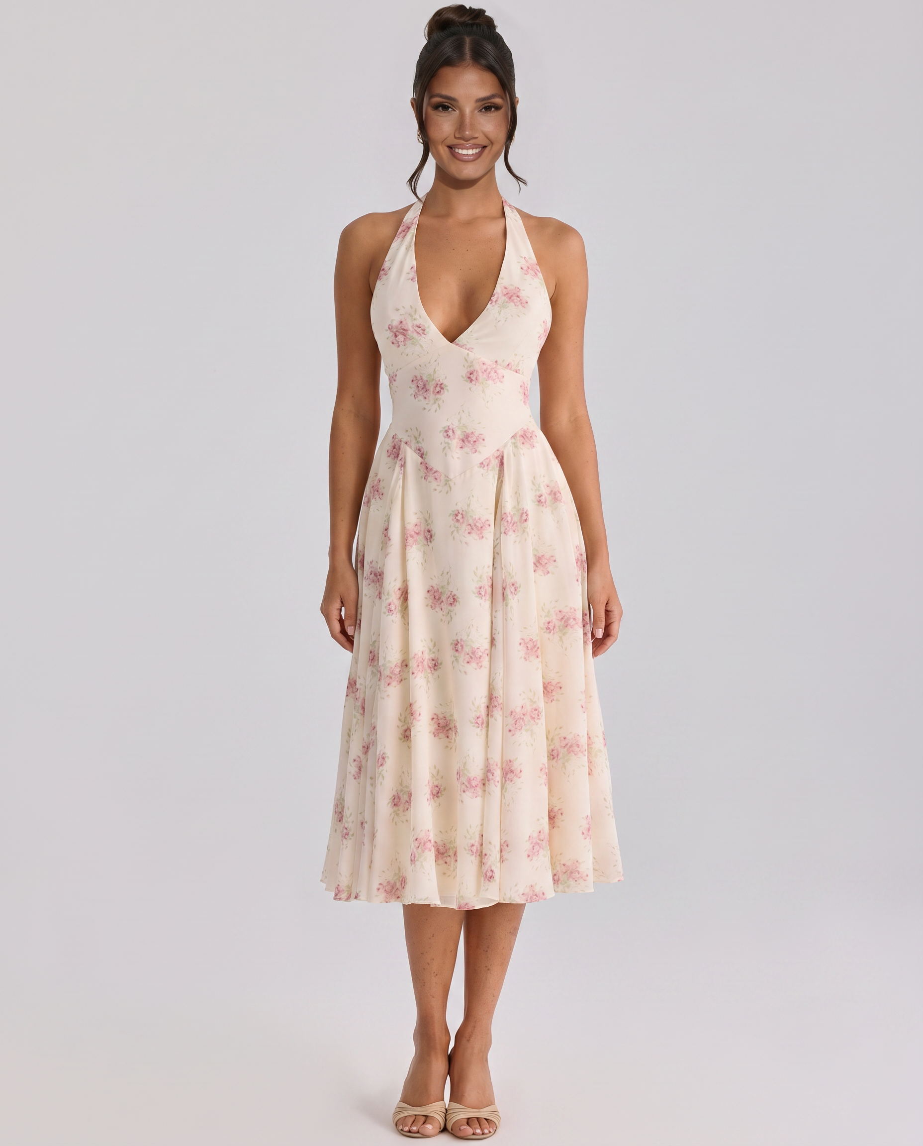 Annika • Midi Halter Espalda Descubierta