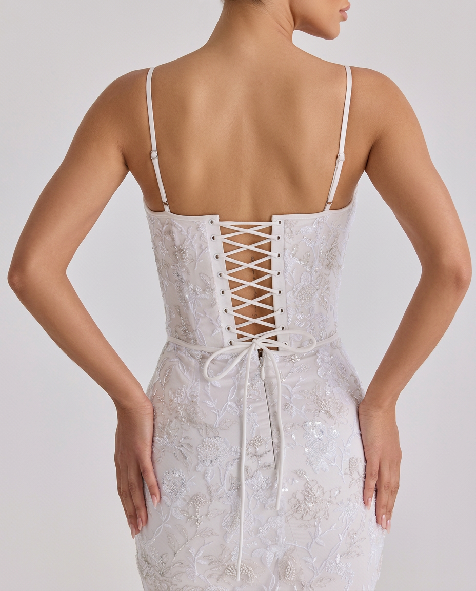 Daphne • Vestido Novia Maxi con Perlas