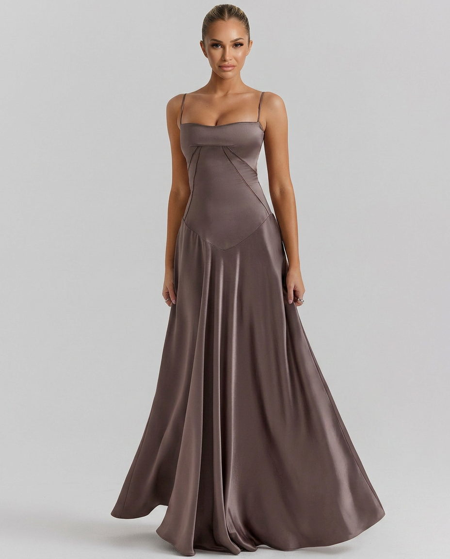 Phoebe • Vestido Maxi con Espalda Ajustable