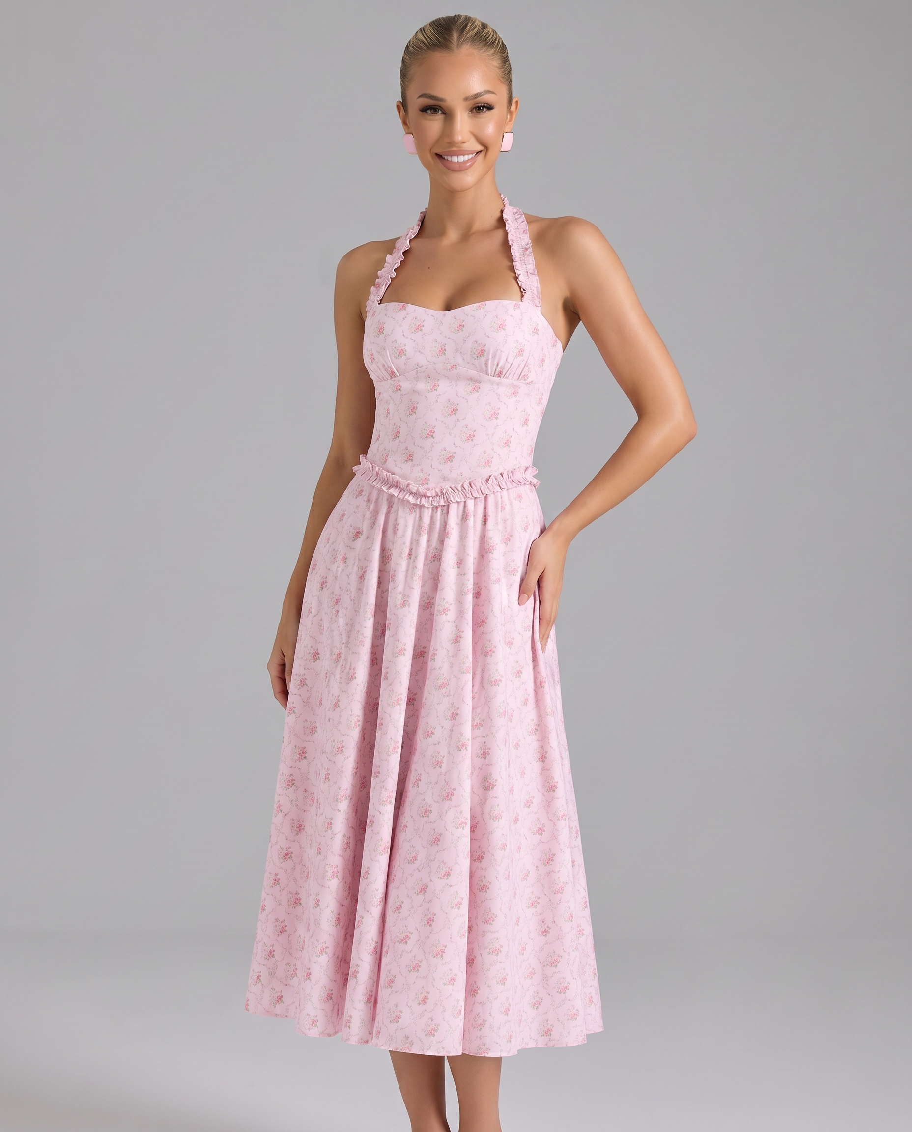 Amelia • Midi Halter con Corsé