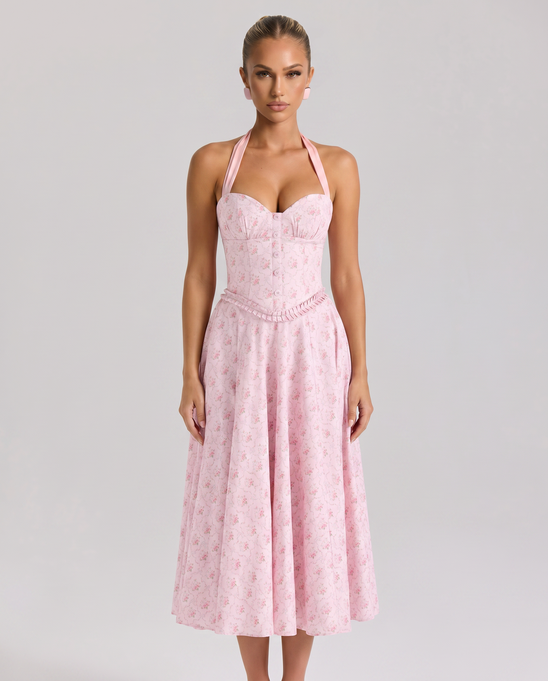 Amelia • Midi Halter con Corsé