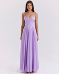 Lilia • Vestido Maxi con Corsé y Detalle de Mariposa