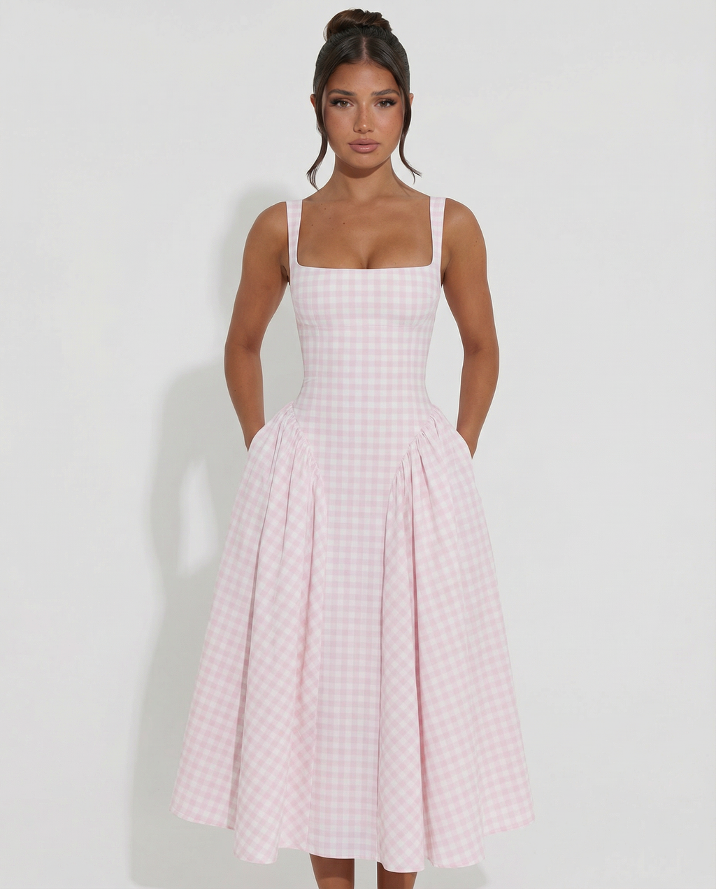 Francesca • Midi Gingham con Corsé