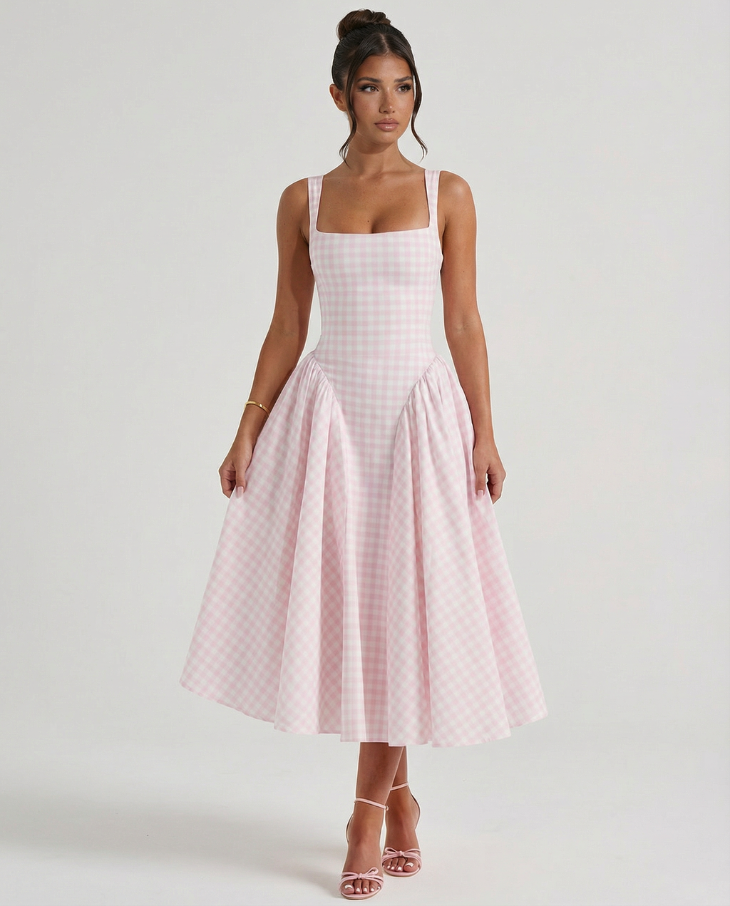 Francesca • Midi Gingham con Corsé