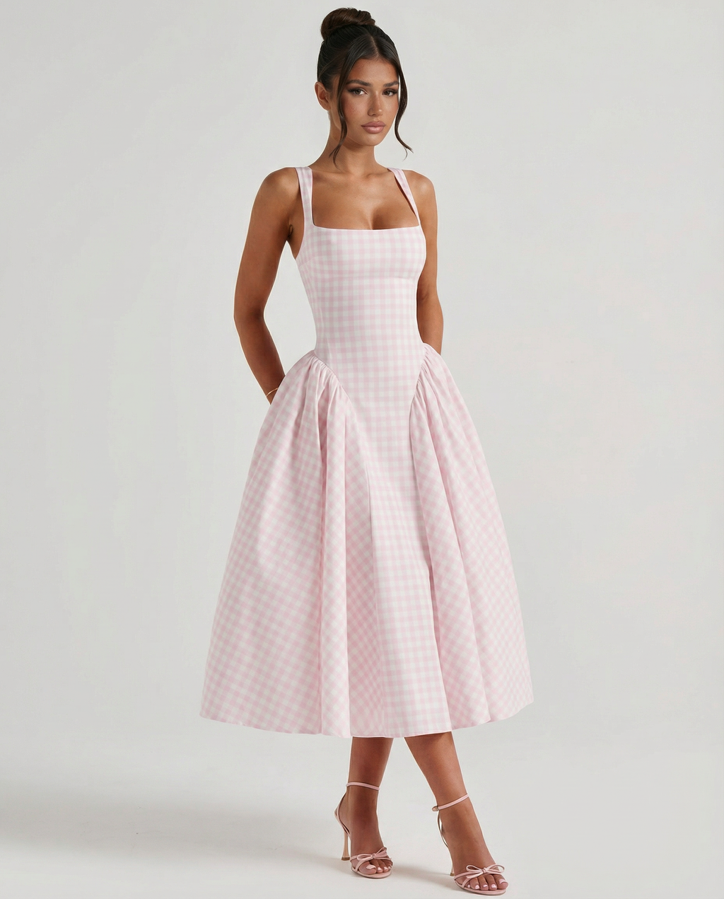 Francesca • Midi Gingham con Corsé