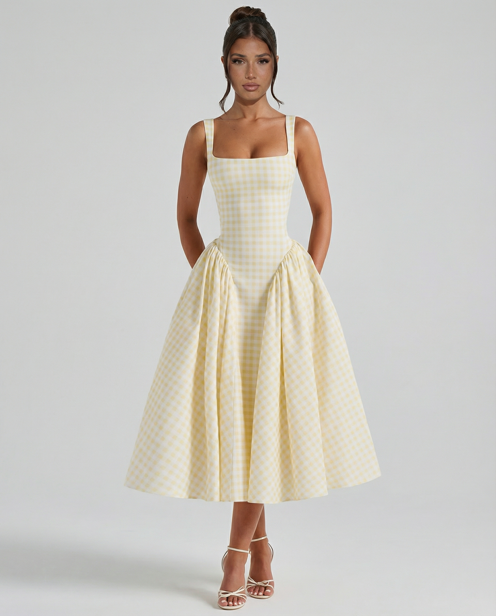 Francesca • Midi Gingham con Corsé