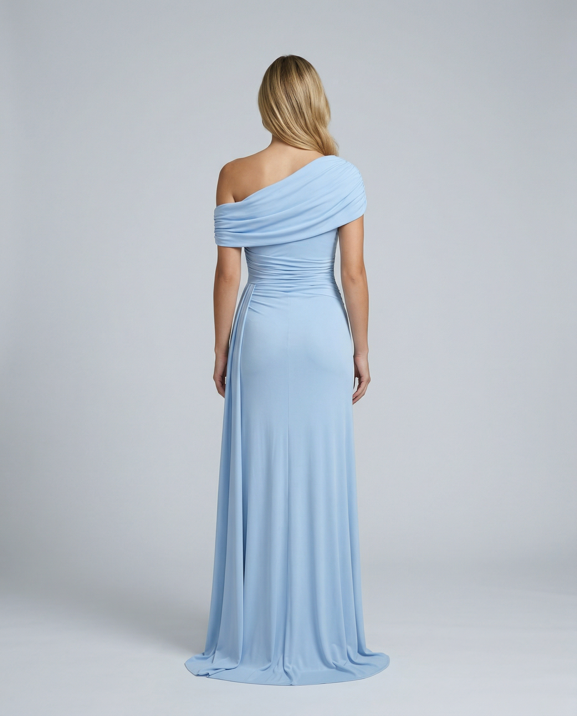 Aida • Vestido Maxi Arrugado de Un Hombro