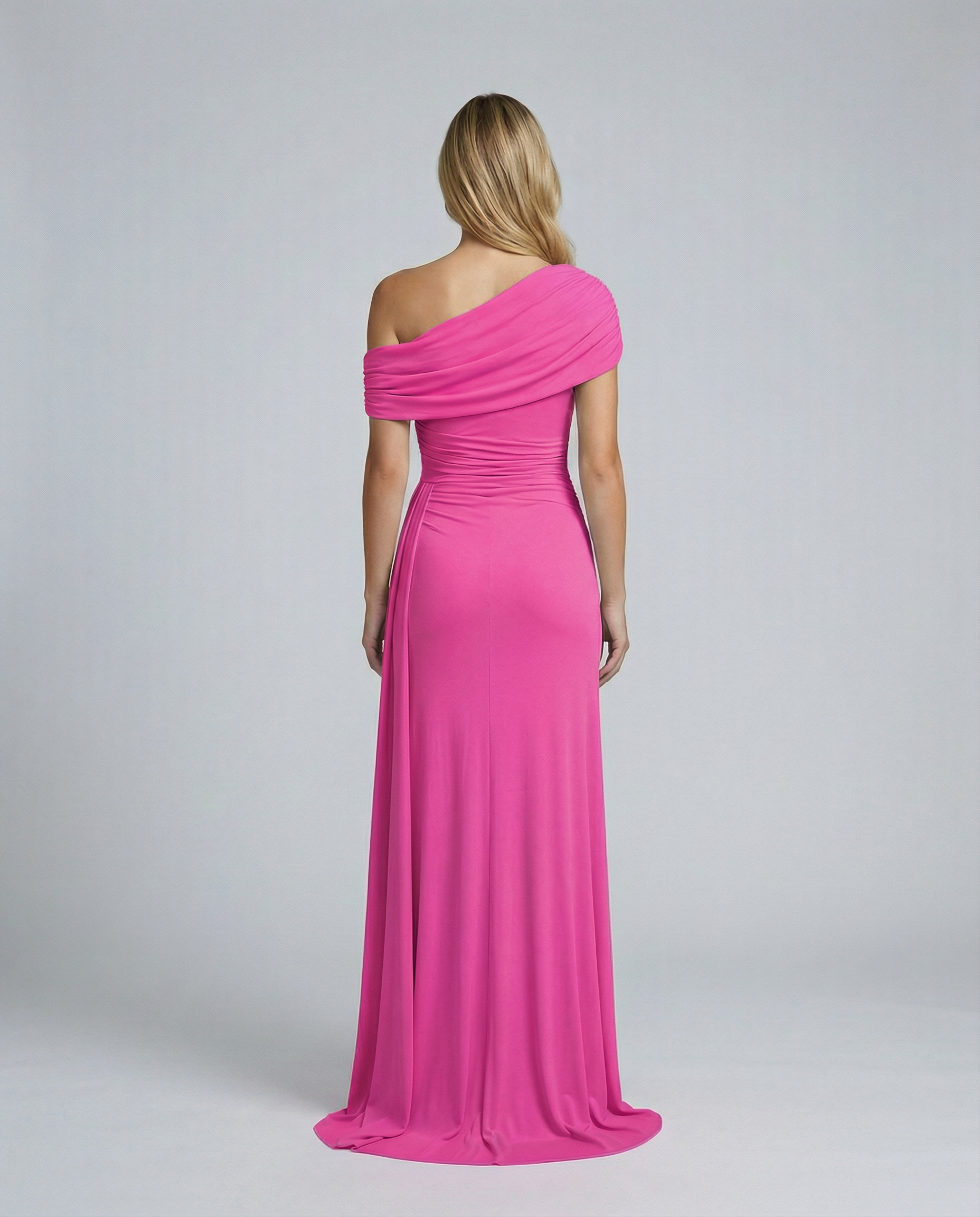 Aida • Vestido Maxi Arrugado de Un Hombro