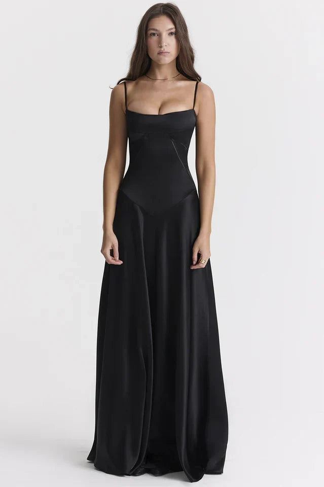 Cara • Vestido Maxi con Espalda Lazada