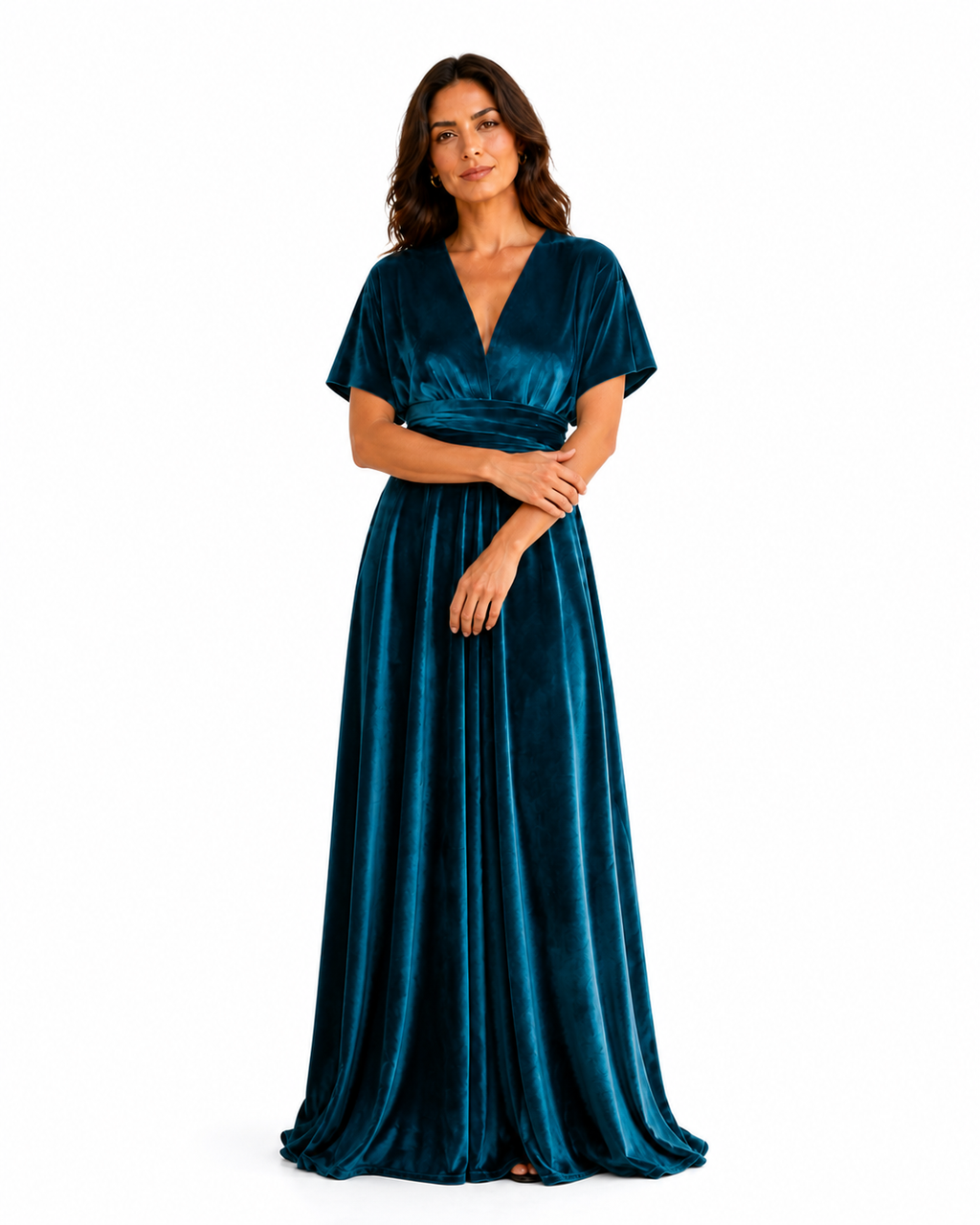 Aurora · Vestido Maxi Convertible de Terciopelo