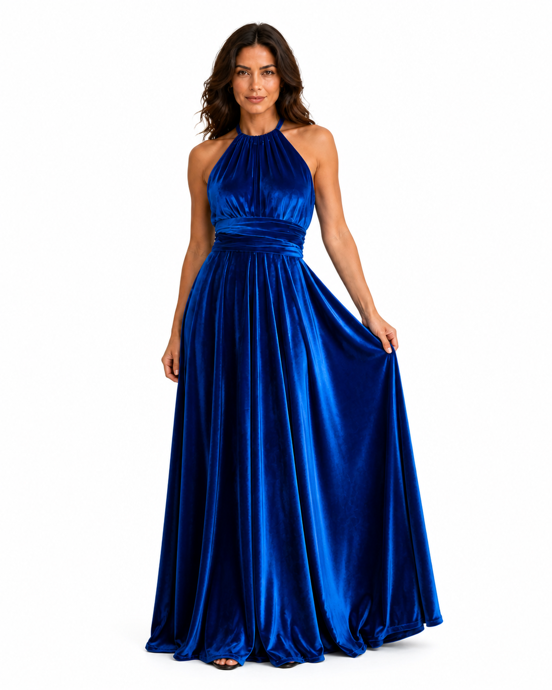 Aurora · Vestido Maxi Convertible de Terciopelo