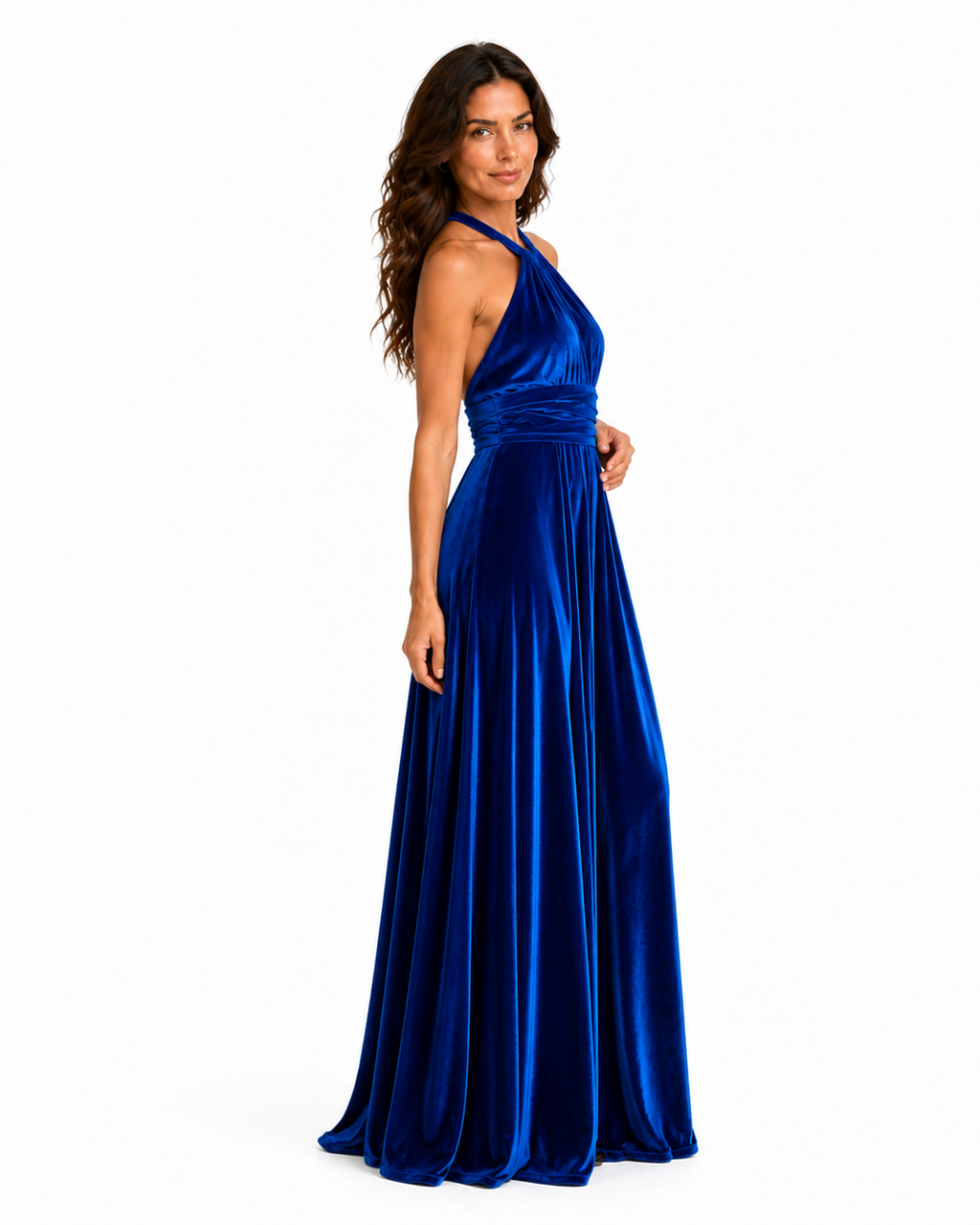 Aurora · Vestido Maxi Convertible de Terciopelo