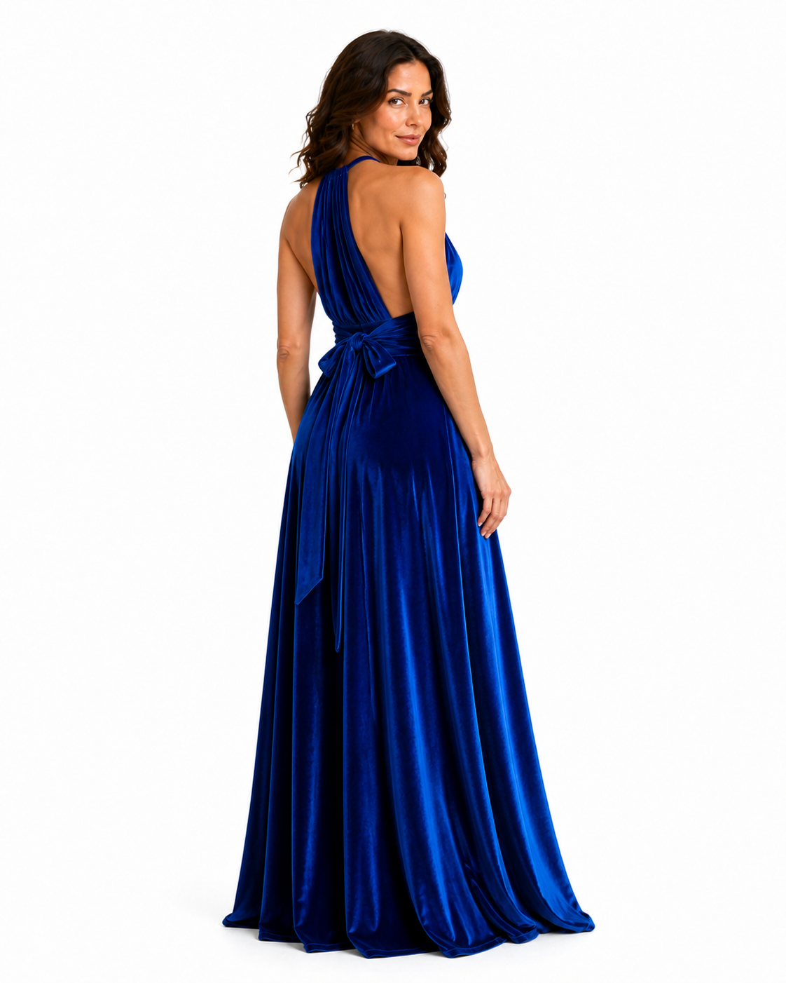 Aurora · Vestido Maxi Convertible de Terciopelo