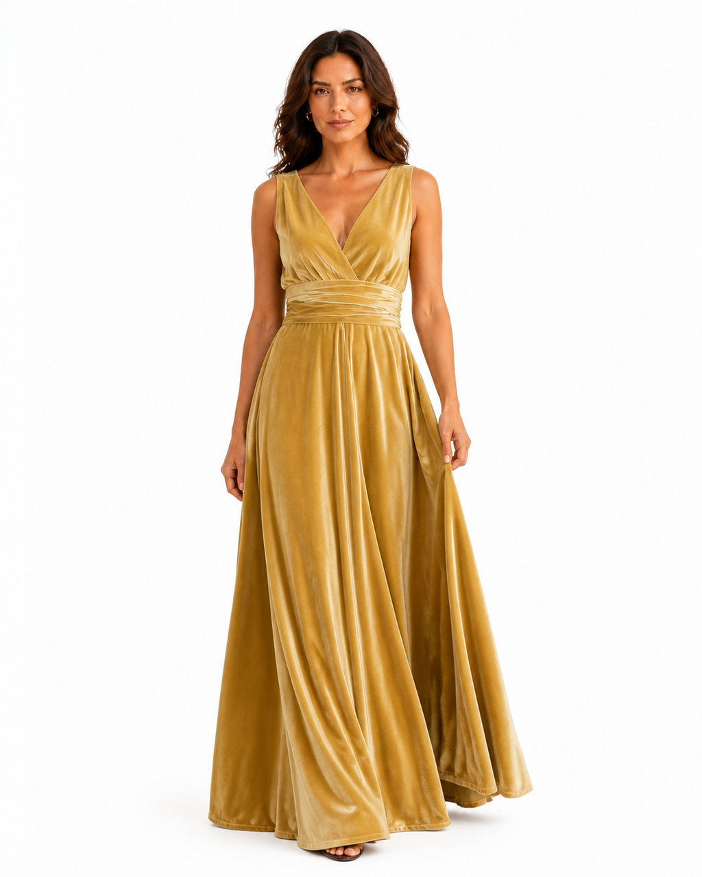 Aurora · Vestido Maxi Convertible de Terciopelo