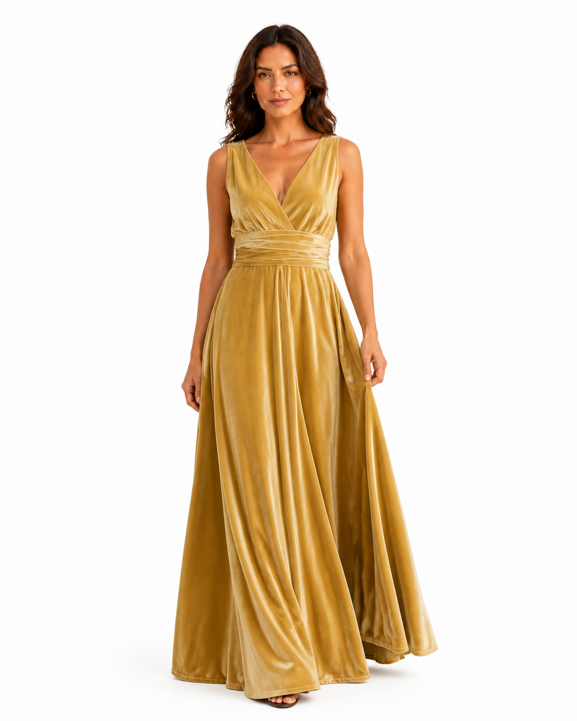 Aurora · Vestido Maxi Convertible de Terciopelo