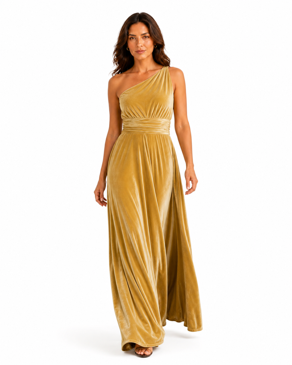 Aurora · Vestido Maxi Convertible de Terciopelo