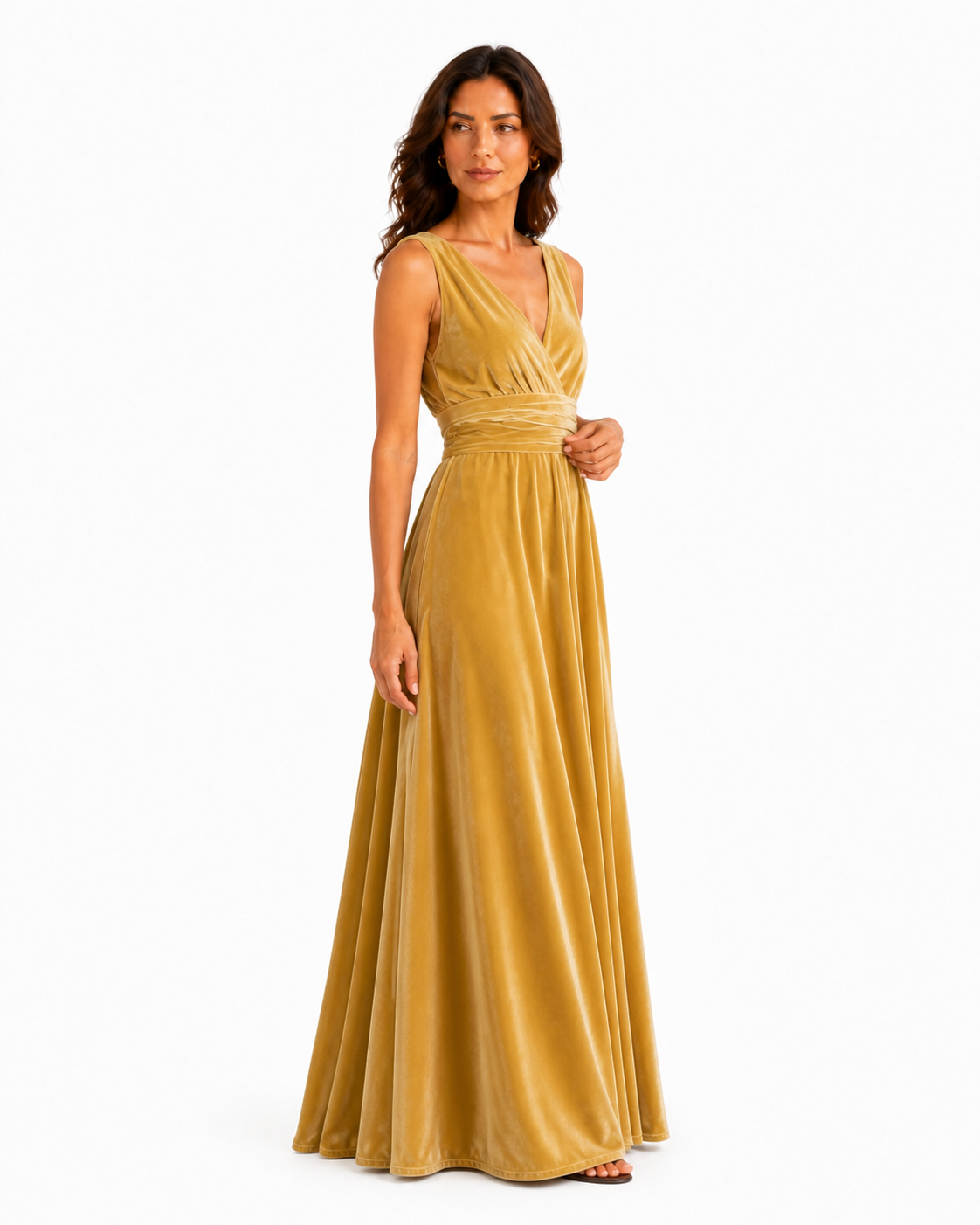 Aurora · Vestido Maxi Convertible de Terciopelo