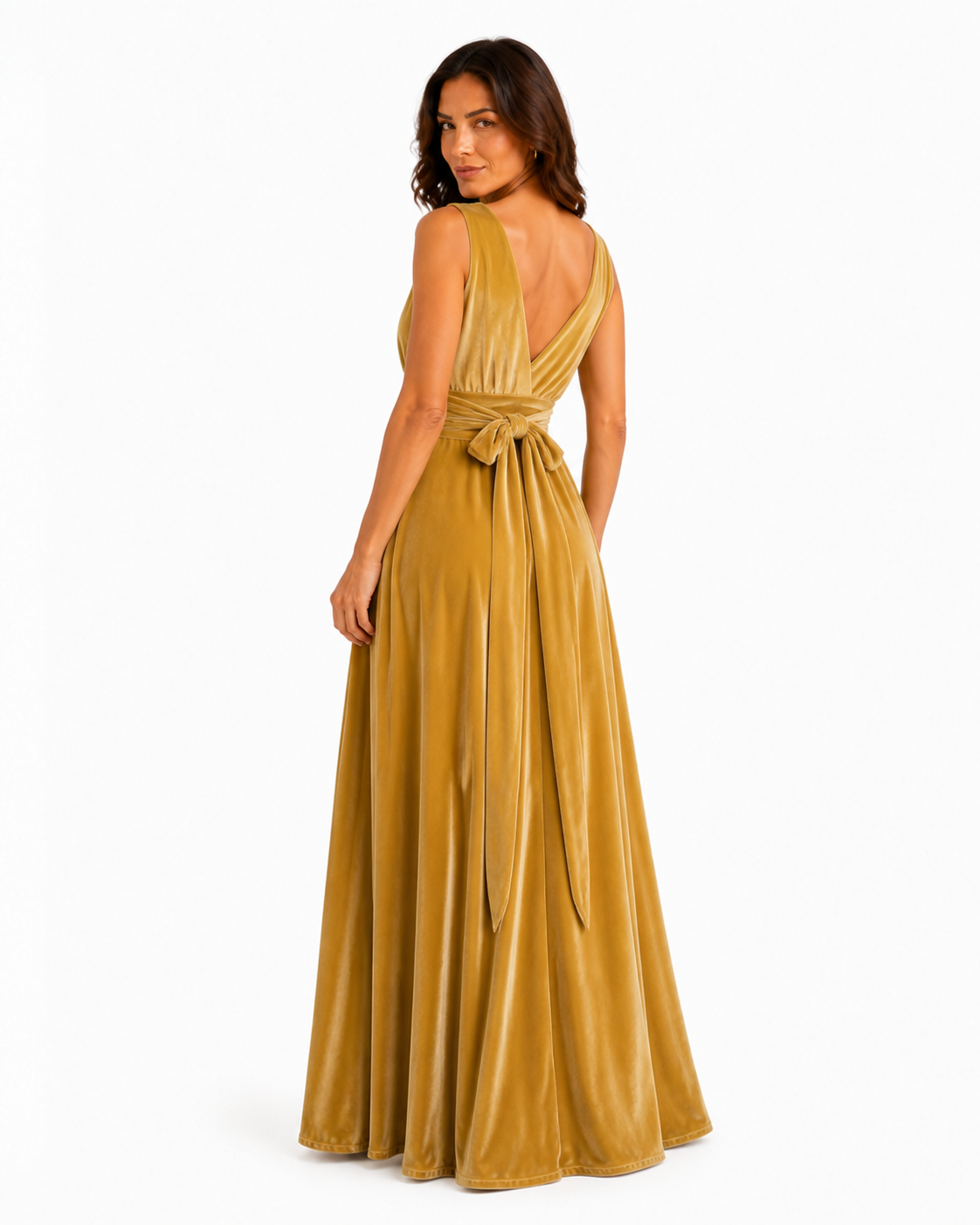 Aurora · Vestido Maxi Convertible de Terciopelo