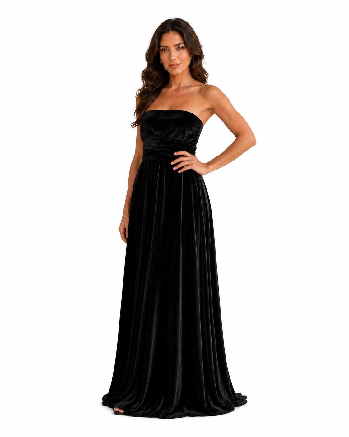 Aurora · Vestido Maxi Convertible de Terciopelo