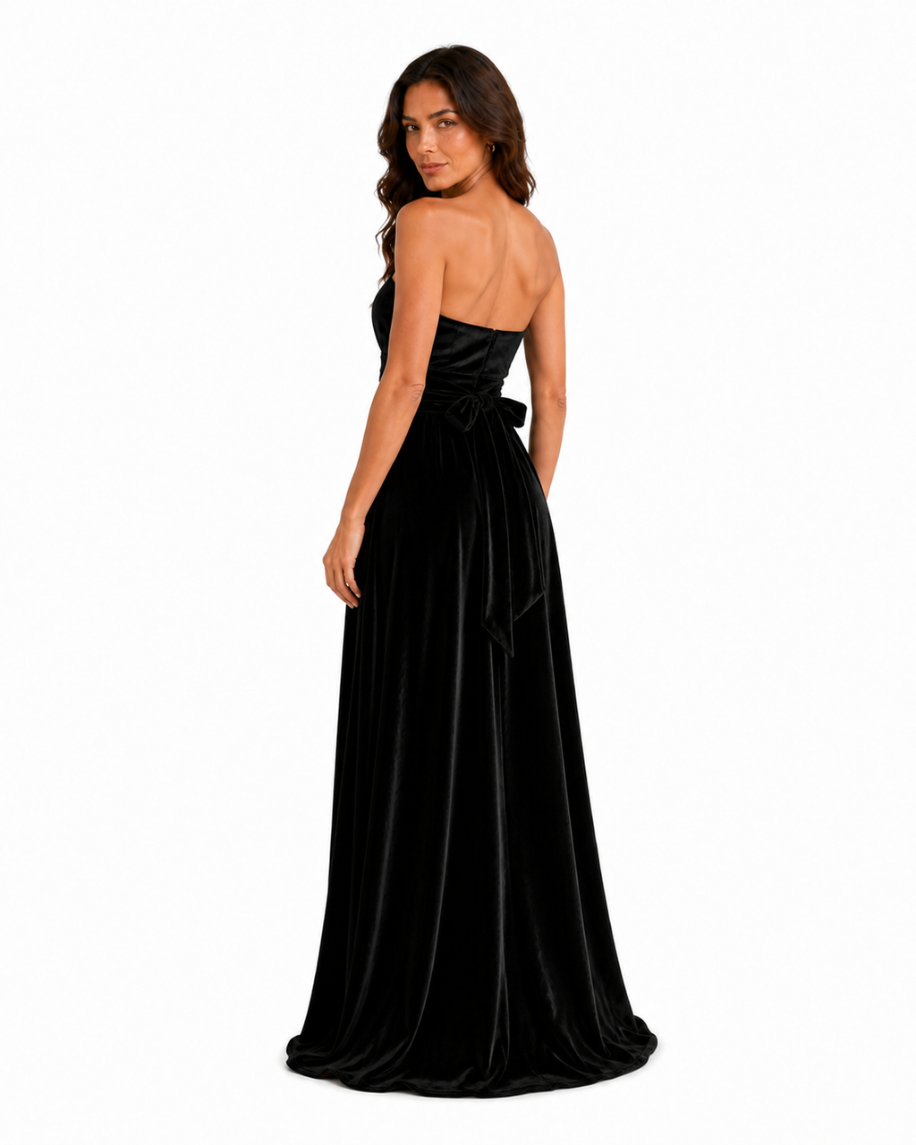 Aurora · Vestido Maxi Convertible de Terciopelo
