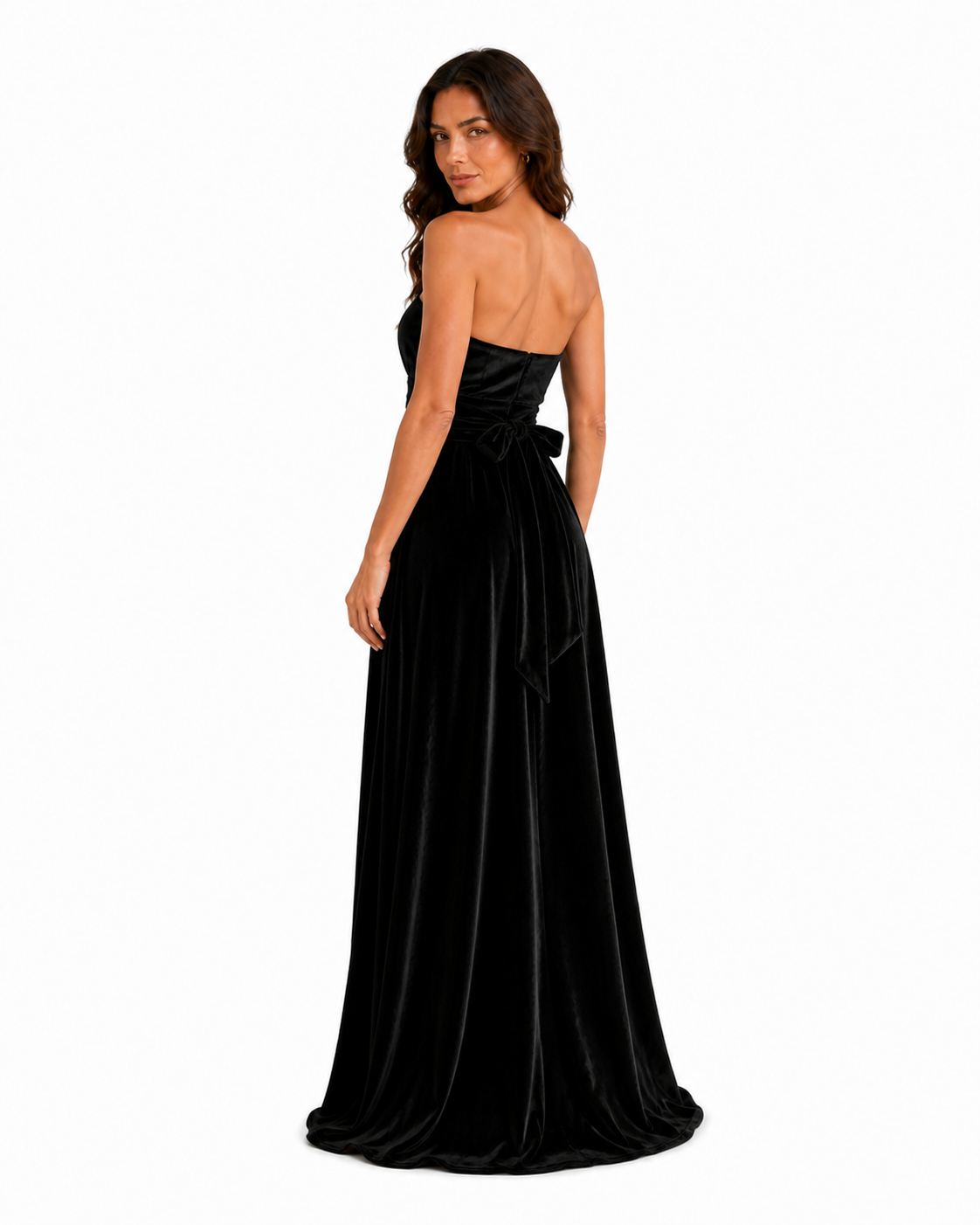 Aurora · Vestido Maxi Convertible de Terciopelo