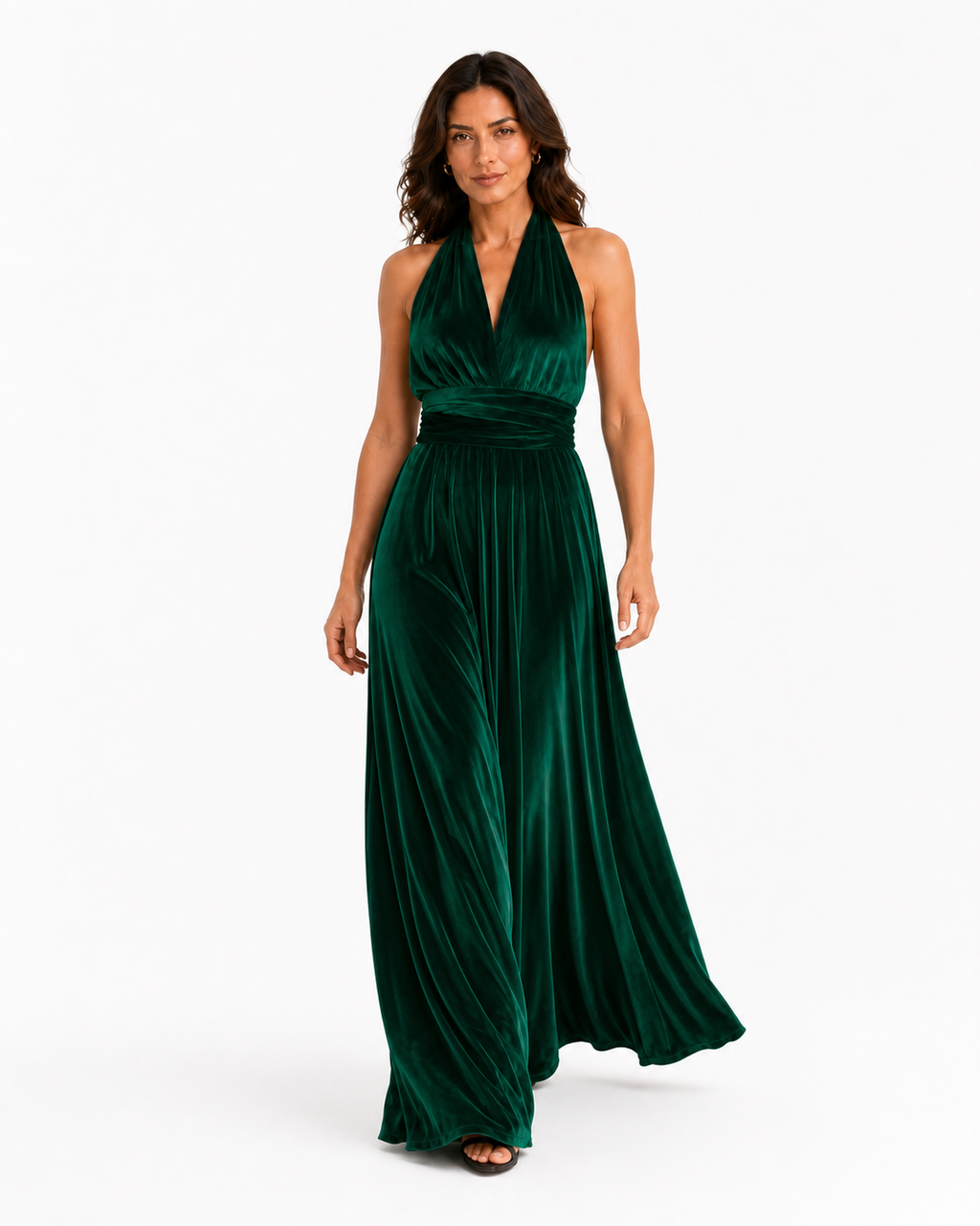 Aurora · Vestido Maxi Convertible de Terciopelo