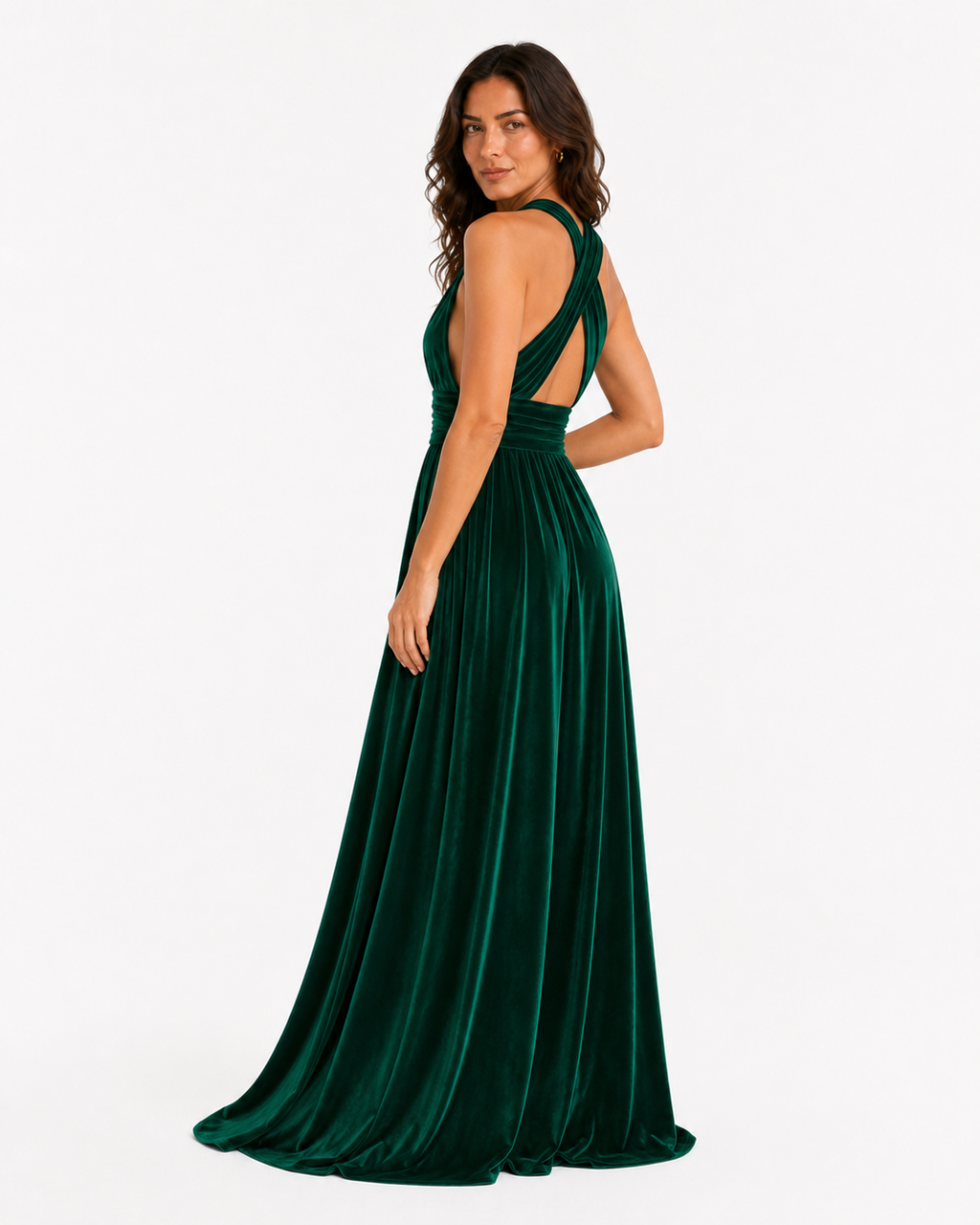 Aurora · Vestido Maxi Convertible de Terciopelo