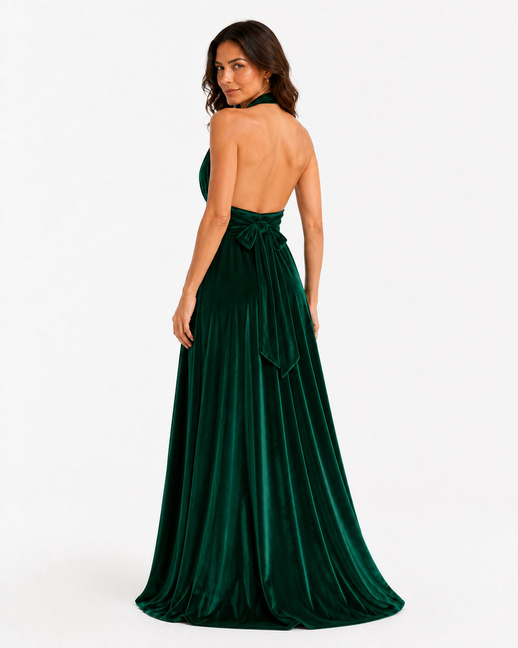 Aurora · Vestido Maxi Convertible de Terciopelo