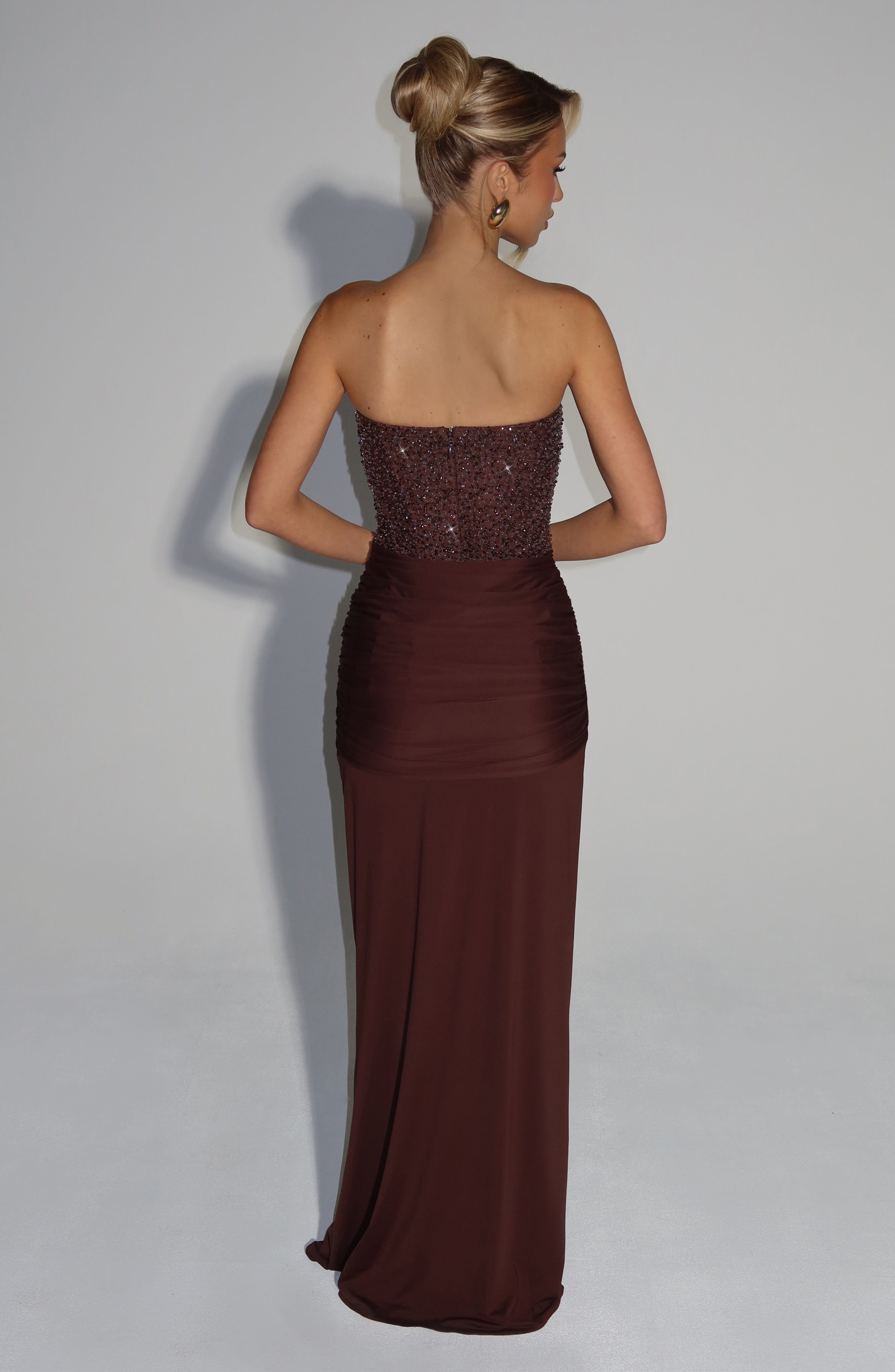 Isabella • Vestido Maxi Drapado Off-Shoulder