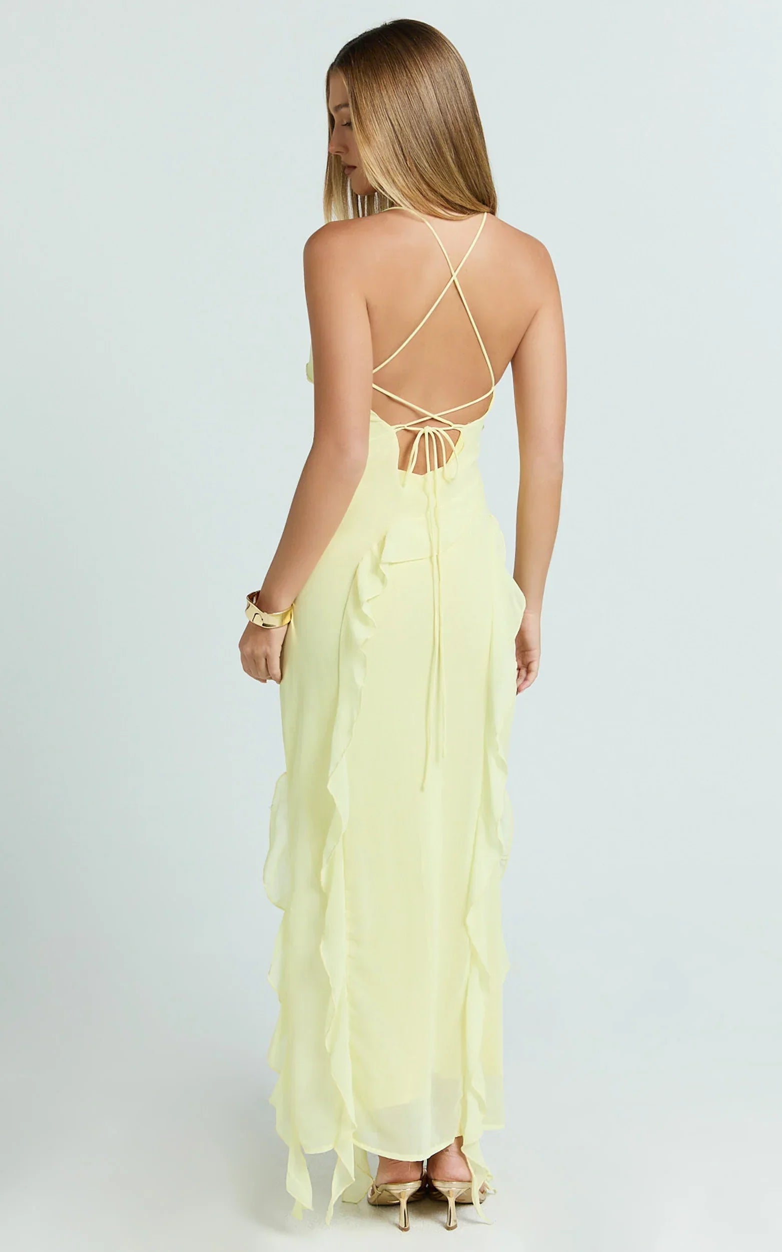 Felisa • Vestido Maxi Dobladillo con Volantes