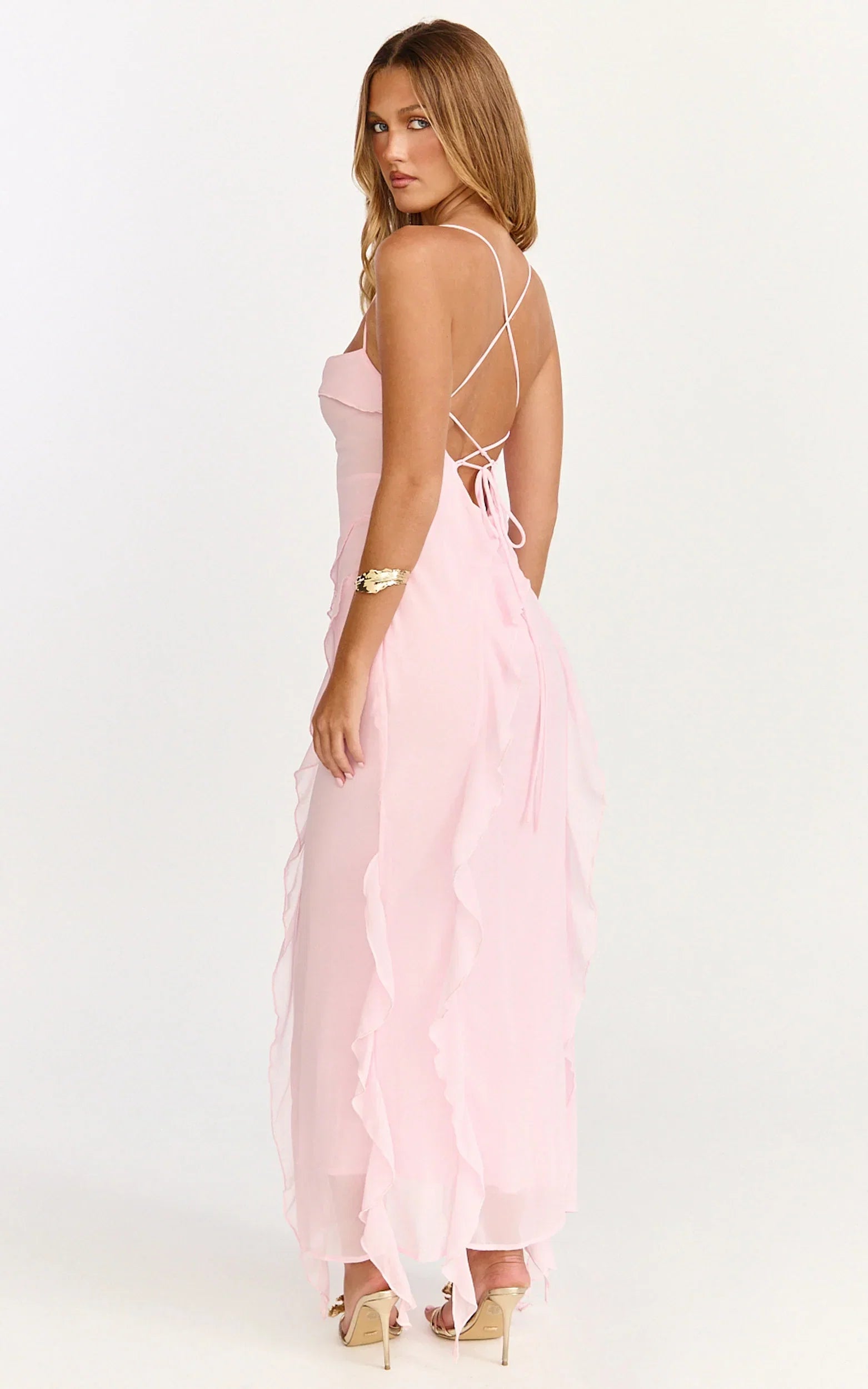 Felisa • Vestido Maxi Dobladillo con Volantes