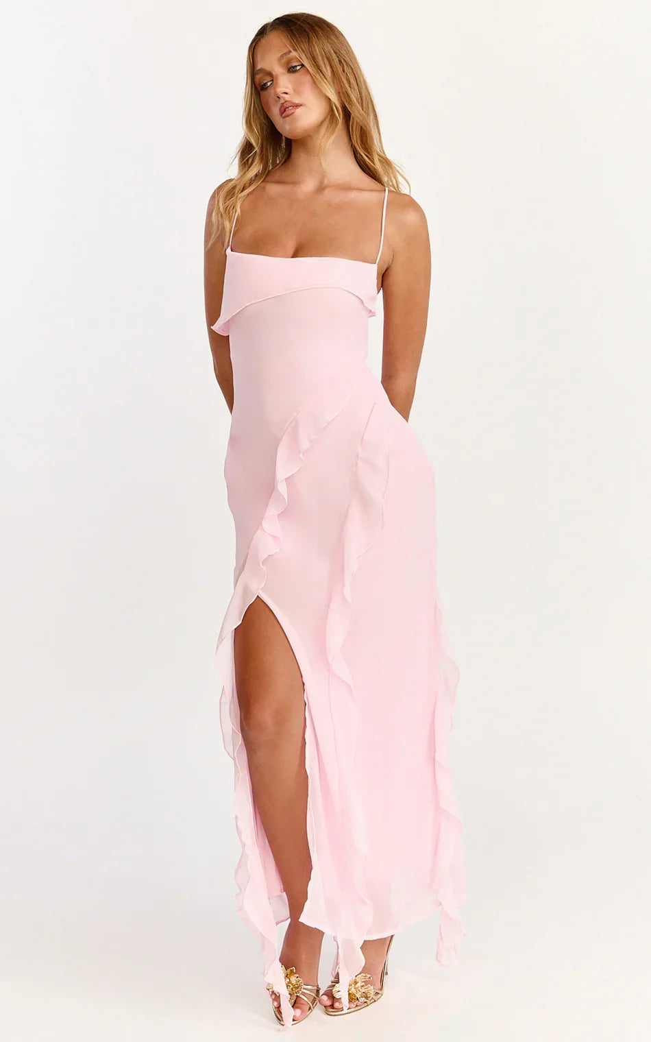 Felisa • Vestido Maxi Dobladillo con Volantes