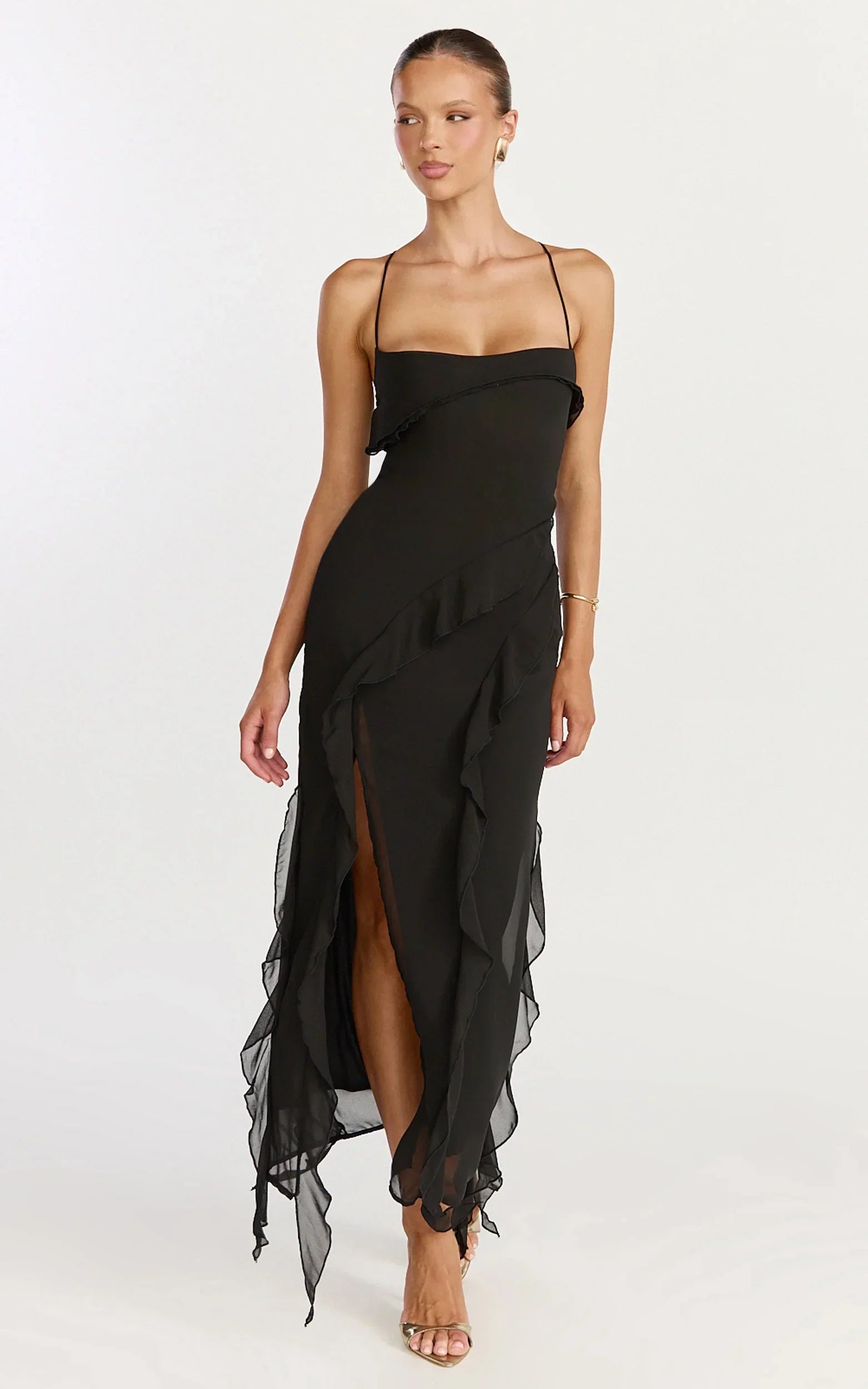 Felisa • Vestido Maxi Dobladillo con Volantes