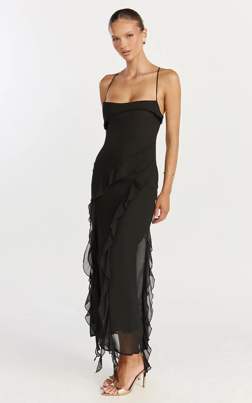 Felisa • Vestido Maxi Dobladillo con Volantes