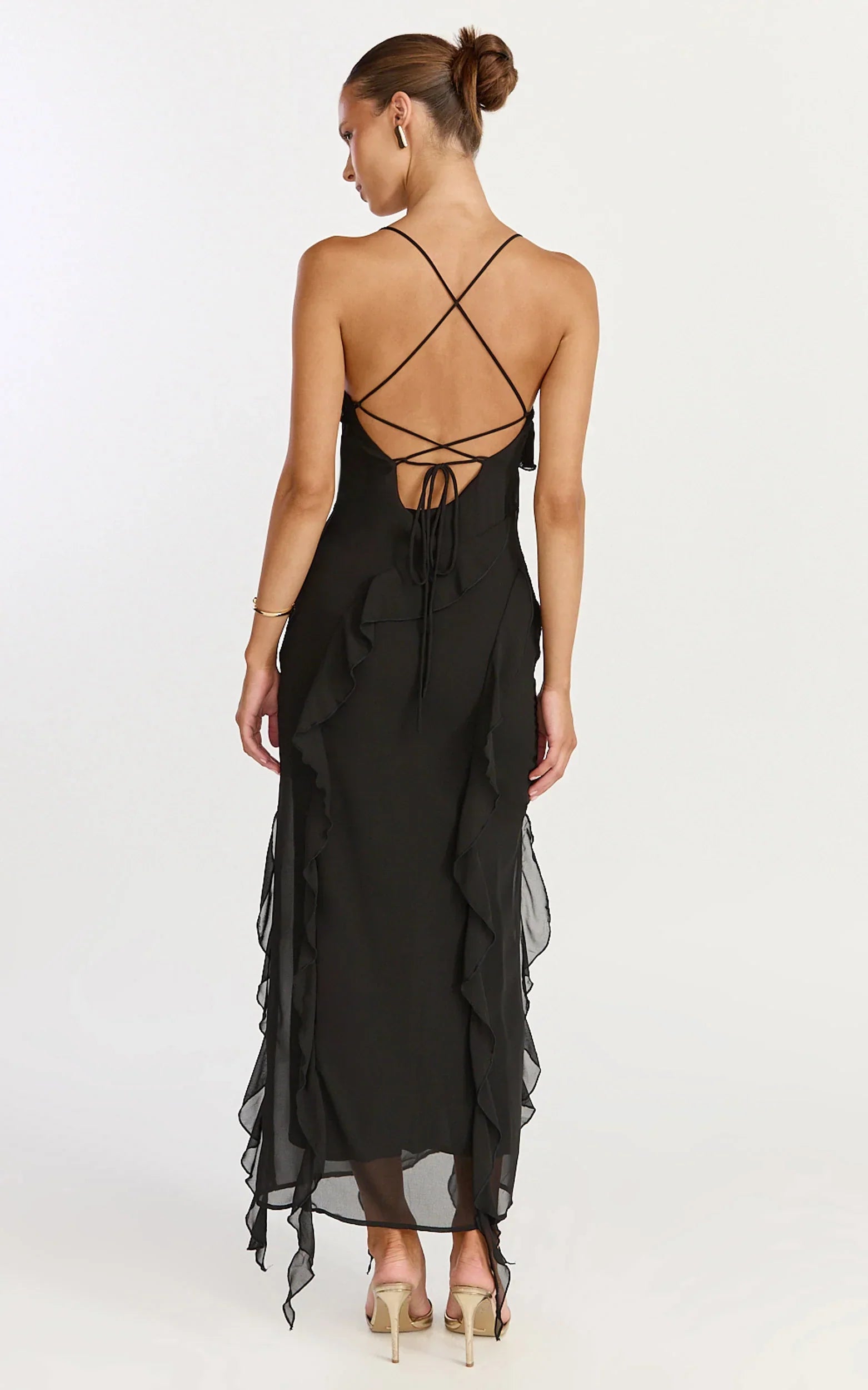Felisa • Vestido Maxi Dobladillo con Volantes