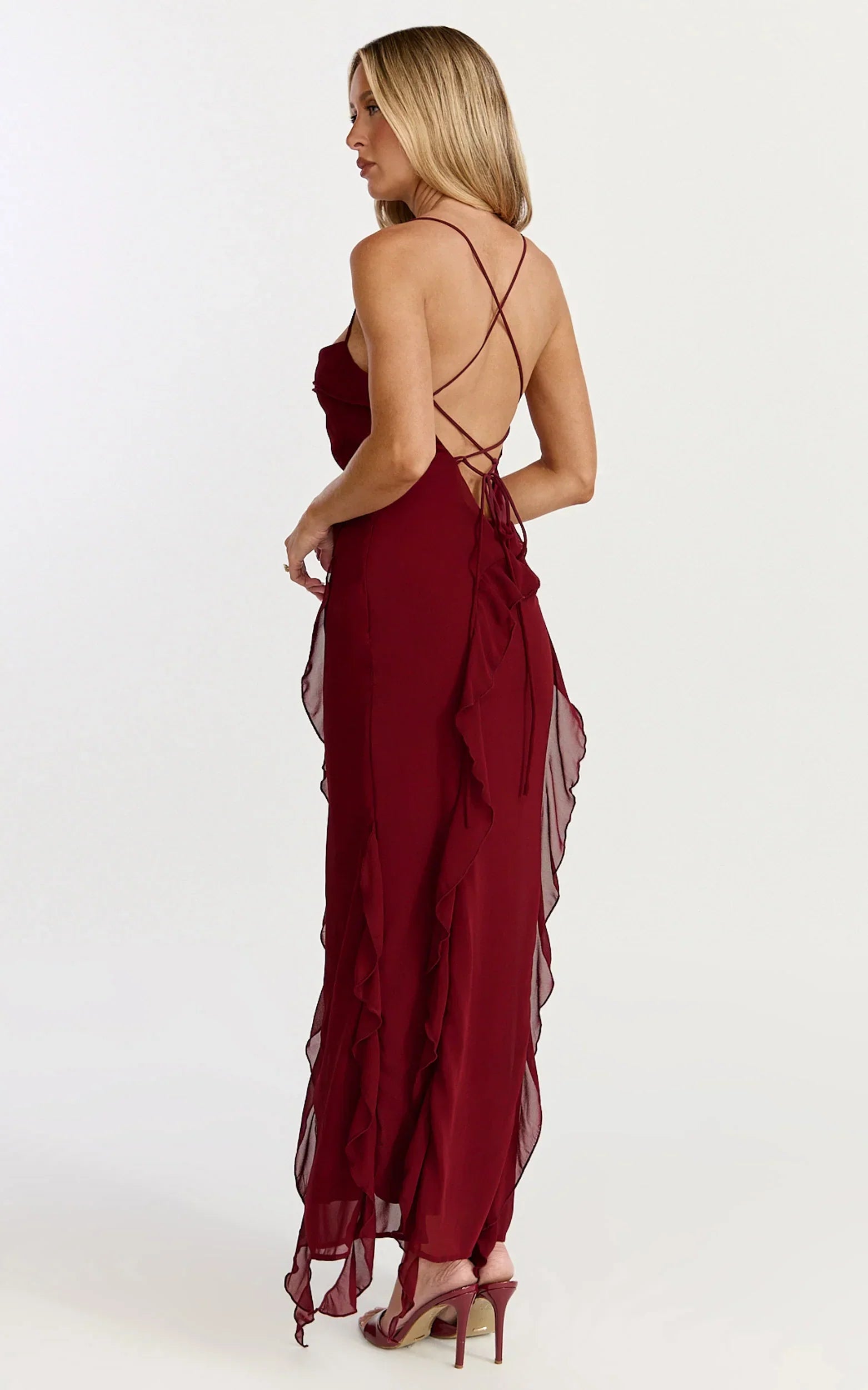 Felisa • Vestido Maxi Dobladillo con Volantes