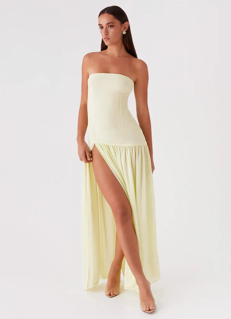Penélope • Vestido Maxi Sin Tirantes