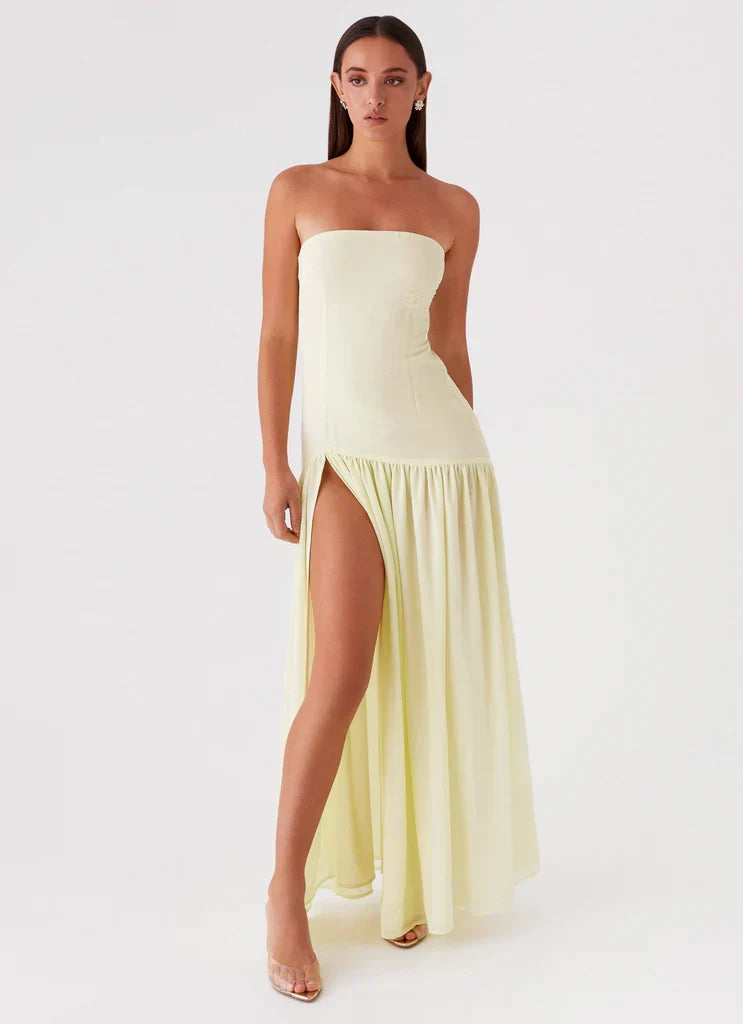 Penélope • Vestido Maxi Sin Tirantes