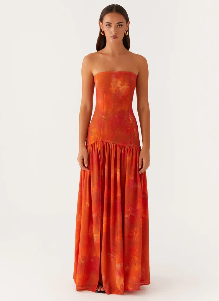 Penélope • Vestido Maxi Sin Tirantes