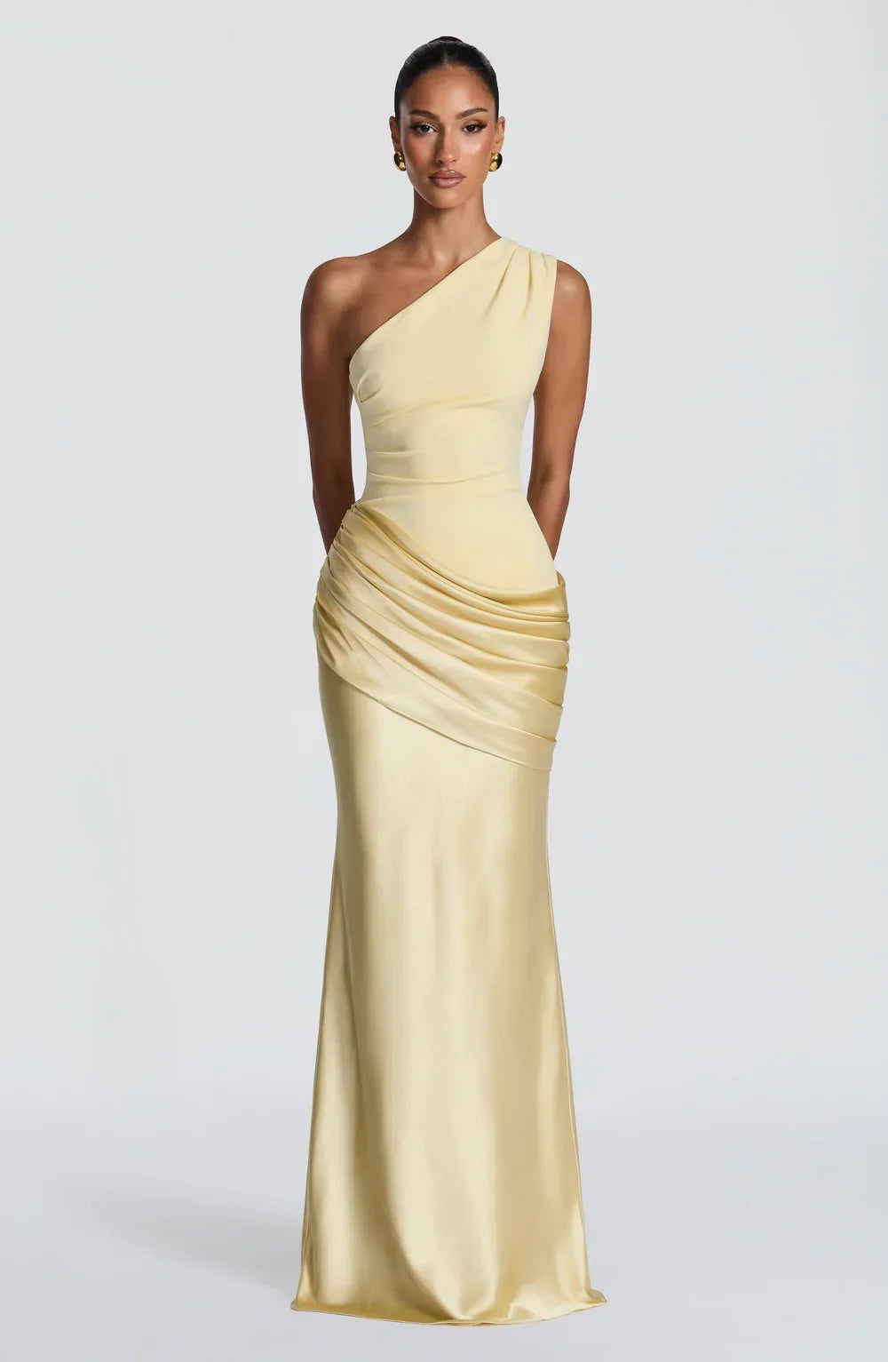 Serafina • Vestido Maxi de Un Solo Hombro Esculpido
