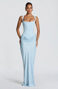 Valentina • Vestido Maxi Esculpido en Reloj de Arena